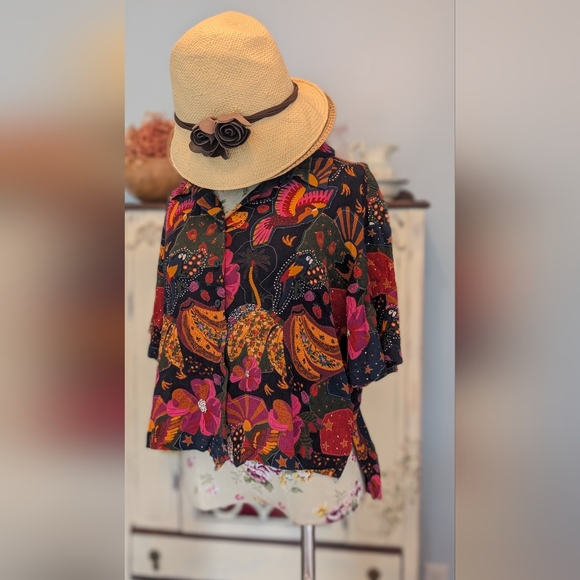 Vero Moda Multicolor‎ Floral Button Down Shirt - Picture 4 of 8